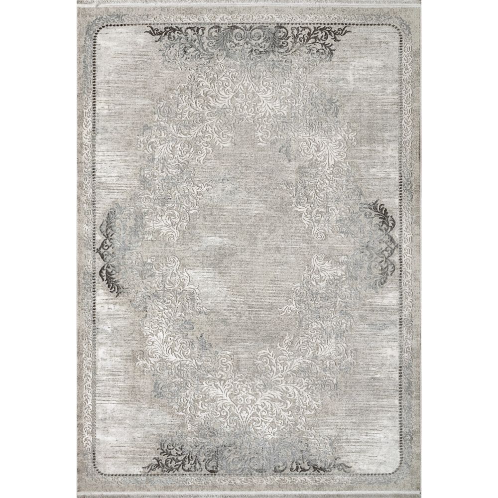 Dynamic Rugs 3987-910 Ella 2.2 Ft. X 7.7 Ft. Finished Runner Rug in Grey/Ivory